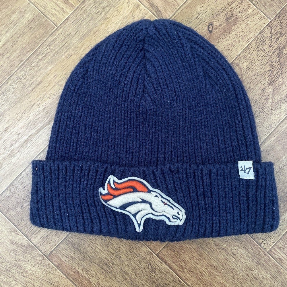 Denver Broncos NFL Blue 47‎ Brand Knit Beanie Cap